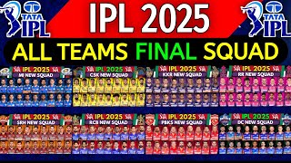 IPL 2025  All Teams Squad  All 10 Teams Squad IPL 2025  IPL All Teams Players  IPL 2025 Auction [upl. by Agarhs]