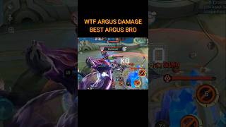 WTF ARGUS DAMAGE‼️BEST ARGUS BRO ARGUS Shorts MLBB mobilelegends [upl. by Asiela]