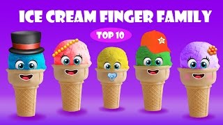 Ice Cream Finger Family Song  Top 10 Finger Family Songs  Nursery Rhymes For Children [upl. by Cresida352]