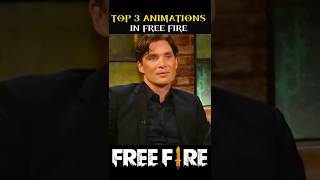 TOP 3 ANIMATIONS IN FREE FIRE trending​ freefire​ shorts​ short​ ytshorts [upl. by Selda]