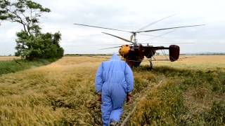 Kamov Ka26 agricultural flight near Agárd [upl. by Inaffit318]