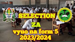 selection za form four zimetoka leo 202425  necta selection [upl. by Chew]