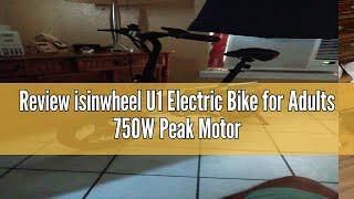 Review isinwheel U1 Electric Bike for Adults 750W Peak Motor 20 mph Folding Ebike 14quot Adults Elect [upl. by Arreis]