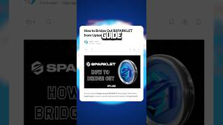 How to Bridge Out SPARKLET From Upland web3 gamefi [upl. by Genaro]