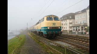 Rheingold Aggerbahn 215 0829 mit Rheingold Sonderzug in Rüdesheim am Rhein [upl. by Laira]