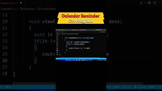 Calendar 📆 Reminder using C  Code Leosshortscodingprogrammingcpp [upl. by Amik]