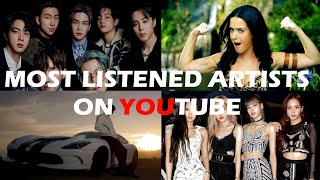 100 most listened artists on youtube [upl. by Avera]