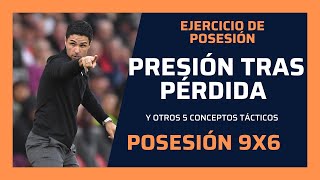 ⚽️Ejercicio de Posesión👉🏻 PRESIÓN TRAS PÉRDIDA CONTRAATAQUE y REPLIEGUE🚀p2 Entrena como un PRO [upl. by Uv]