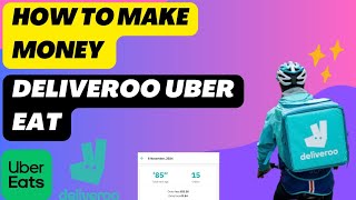 how to earn money on deliveroo and Uber eats just eat in uk delivery jobs uk [upl. by Dorisa]