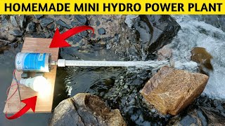 How to make portable hydro electric generator at home  Homemade mini hydro power plant [upl. by Ilka]