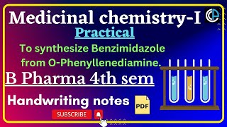 Synthesis of BenzimidazoleMedicinal chemistry1B Pharm 4th SemExperiment no01 csvtu medichem [upl. by Nahoj684]