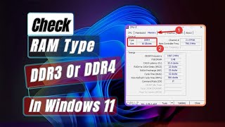 How to Check The RAM Type DDR3 Or DDR4 In Windows 11 [upl. by Joappa116]