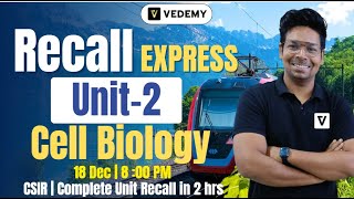 Cell Biology  Unit2  Recall Express  Superfast Recalling Virendra Singh  CSIR  GATE  DBT [upl. by Vilberg]