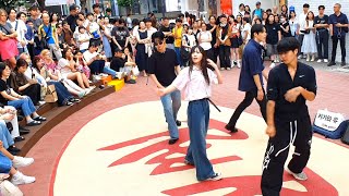 STREET ARTIST YU KAGAWA WITH PARK JIN HWAN amp FRIEND INTERACTIVE HONGDAE BUSKING 240629 [upl. by Niobe]