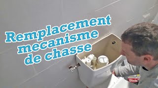 On remplace un mécanisme de chasse un robinet flotteur de WC 🚽 [upl. by Anyr]