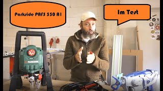 Test  LIDL Parkside Airless Farbsprühsystem Paint Sprayer PAFS 550 A1 [upl. by Enirbas]