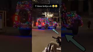 THAR COLOURFUL LIGHTING RGBtrending shorts thar 4x4 modified offroad funny road public rgb [upl. by Eduardo]