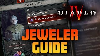 Diablo 4 Jeweler How to Craft Gems Add Socket amp Upgrade Jewelry [upl. by Eedak]