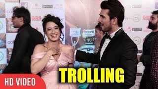 Arjun Bijlani Trolling Aalisha Panwar  ITA Awards 2017 [upl. by Salas]