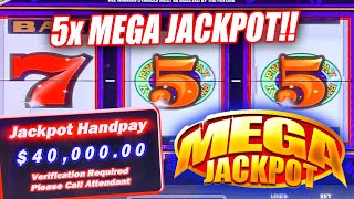 5 TIMES PAY HIGH LIMIT SLOT MACHINE PAYS OVER 50000 IN JACKPOTS [upl. by Ahsiadal344]