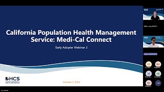 California Population Health Management Service MediCal Connect Early Adopter Webinar 2 [upl. by Tadeas]