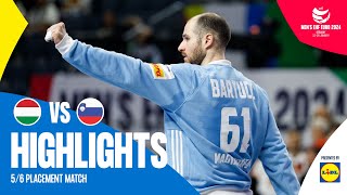 Lastseconds thriller for the 5th place  Hungary vs Slovenia  Highlights  Mens EHF EURO 2024 [upl. by Brenn621]