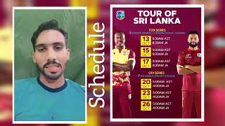 west indies tour of Sri Lanka Schedule 2024  West indies vs Sri Lanka t20 and ODI series 2024 [upl. by Attennek]