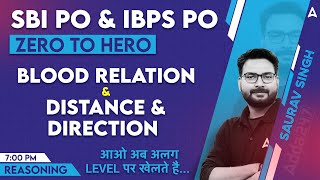 SBI PO amp IBPS PO 2023  Blood Relation Direction and Distance  Reasoning By Saurav Singh [upl. by Boeke]