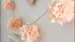 Let’s make a Pom Pom garland from scrap fabric for 💗 valentinesday [upl. by Sirk]