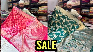 दिवाली महासले 😱 केवल 4 दिनों के लिए Kaas Handloom Banarasi Silk Sarees Sale Stock Clearance [upl. by Vyky]