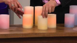 Set of 5 Candle Impressions Rustic Ombre Flameless Candles wTimer with Alberti Popaj [upl. by Elwood]