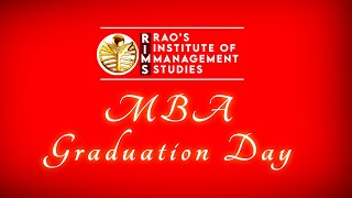 MBA l GRADUATION DAY l 2024 l Raos Institution of Management Studies [upl. by Lilith793]