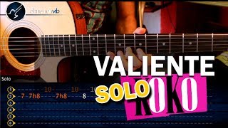 Cómo tocar quotValientequot de Koko en Guitarra Acustica SOLO HD Tutorial  Christianvib [upl. by Musette]