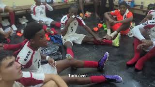 Bertille St Clair visits TampT U14s Locker Room after 50 Win over St KittsNevis [upl. by Madra591]