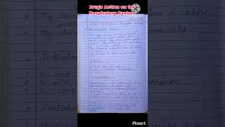 Drugs acting on the Respiratory System  short video with best hand written notes [upl. by Annawik532]