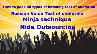 How to pass oneforma listening test Nida outsourcing [upl. by Gen]