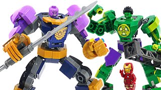 Lego Marvel Avengers Hulk Mech armor VS Thanos Mech armor battle  DuDuPopTOY [upl. by Symons22]