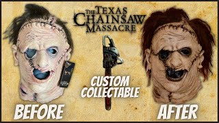 The Texas Chainsaw Massacre 2003 Leatherface Mask Makeover CHRIS CUSTOM COLLECTABLES [upl. by Yuht]