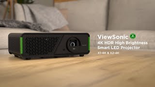 ViewSonic X14K amp X24K  4K HDR High Brightness Smart LED Home Projector  Designed for Xbox [upl. by Dnalyag]