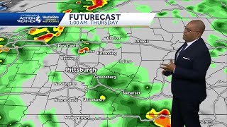 Heavy rain strong wind a concern for Pittsburgh area overnight [upl. by Hartley1]