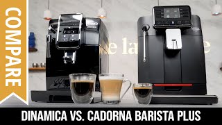 Compare DeLonghi Dinamica amp Gaggia Cadorna Barista Plus Automatic Bean to Cup Coffee Machines [upl. by Ybbob]