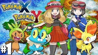 Pokemon X and Y Dual Gameplay Walkthrough Starter Battles  PART 1 Nintendo 3DS Episode [upl. by Brien883]