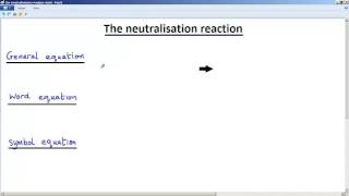 GCSE CHEMISTRY  ACIDS AND BASES  LESSON 10  neutralisation reaction [upl. by Eimot]