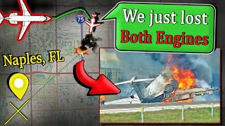 DUAL ENGINE FAILURE  Business Jet Crash on Highway I75 near Naples FL [upl. by Elaynad]