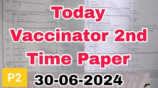 today STS vaccinator solved 2nd time paper  held 30062024  English [upl. by Odlavu932]