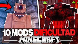 Top 10 Mods que hacen Minecraft más Dificil 🚫🤬 [upl. by Sinnylg770]