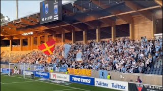 Support Malmö Fans at Studenternas IP  Allsvenskan IK Sirius Fotboll vs Malmö FF 34 [upl. by Akinajnat697]