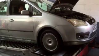 Ford Focus Cmax Diesel French engine Dynodaze Rollers £30 Power run £249 Remap Standard 145bhp [upl. by Lanfri]