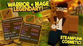 NEW WARRIOR  MAGE LEGENDARY FROM STEAMPUNK SEWERS STEAMPUNK COSMETIC IN DUNGEON QUEST ROBLOX [upl. by Gautier235]