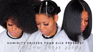 YOUR SILK PRESS WILL NEVER FRIZZ IN HUMIDITY AFTER THIS [upl. by Sorvats]